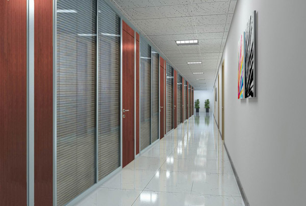 玻璃板式混合隔斷