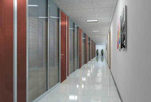 玻璃板式混合隔斷