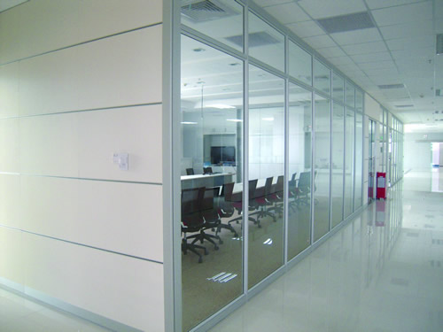 玻璃板式混合隔斷